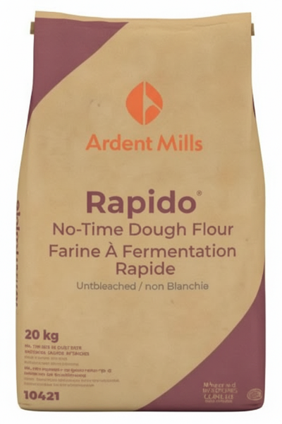NO-TIME DOUGH FLOUR UNBLEACHED - RAPIDO - 20kg