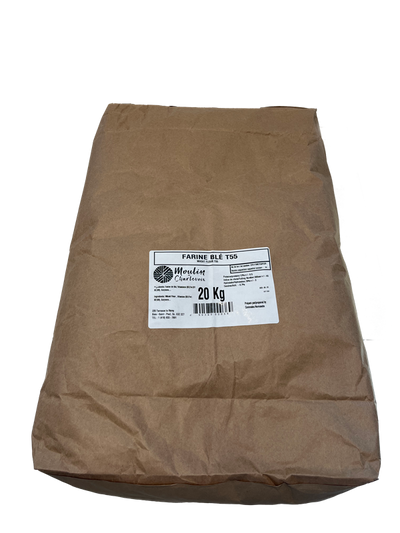 T55 WHEAT FLOUR - MOULIN DE CHARLEVOIX - 20 kg