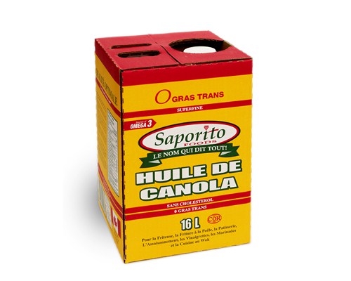 REFINED, BLEACHED AND DEODORIZED CANOLA OIL - 16 litres