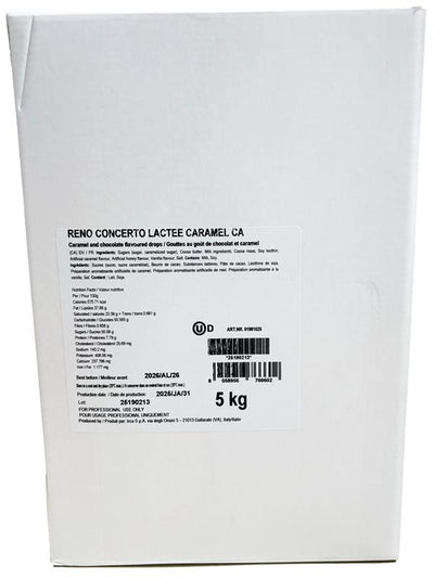 CARAMEL MILK CHOCOLATE 38% COUVERTURE RENO CONCERTO IRCA - 5 kg