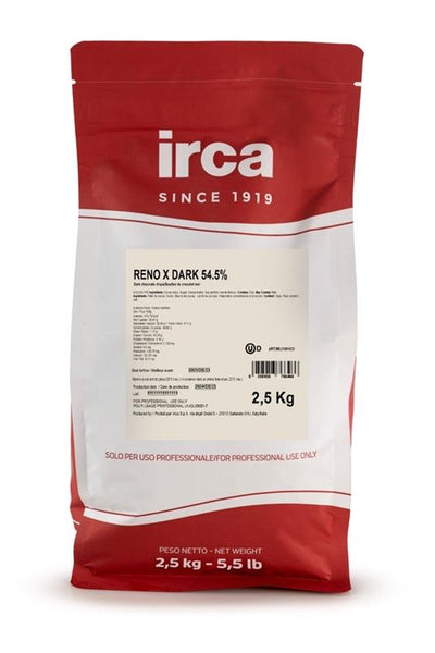 DARK CHOCOLATE 54.5 % DROPS COUVERTURE - RENO X IRCA - 2.5 kg