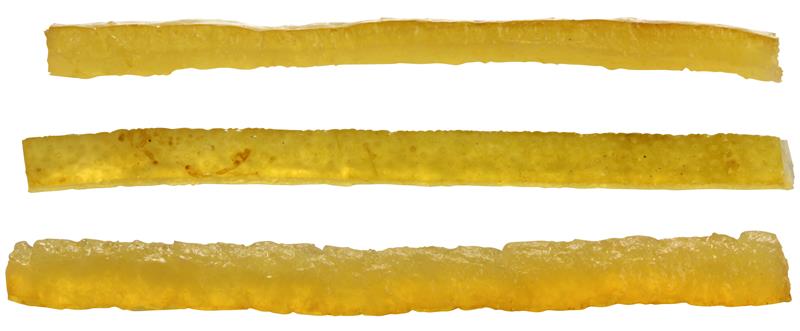 CANDIED LEMON STRIPS, STRAIGHT, ROWED AND DRAINED - PELLORCE ET JULLIEN - 1 kg