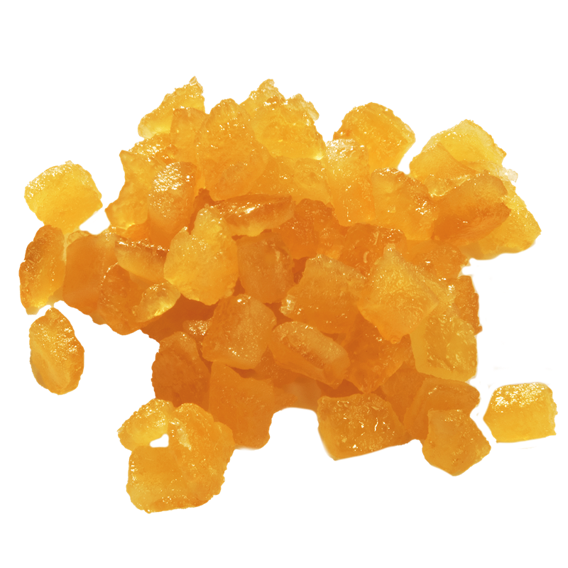 CANDIED AND DRAINED ORANGE CUBES, 6 X 6 MM - PELLORCE ET JULLIEN - 2.5 kg