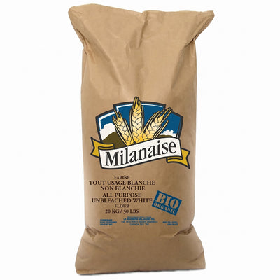 ORGANIC ALL PURPOSE UNBLEACHED FLOUR - MILANAISE - 20kg