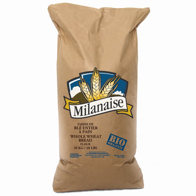 ORGANIC WHOLE WHEAT BREAD FLOUR - MILANAISE - 20kg