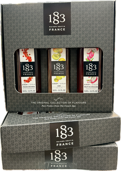 GIFT BOX (VANILLA, CARAMEL, ROASTED HAZELNUT) 1883 - MAISON ROUTIN - 65 mL - 3 units
