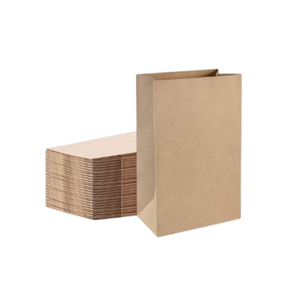 BROWN PAPER BAG 3 LB - 4.75" x 2.87" x 8.8" - 500 units