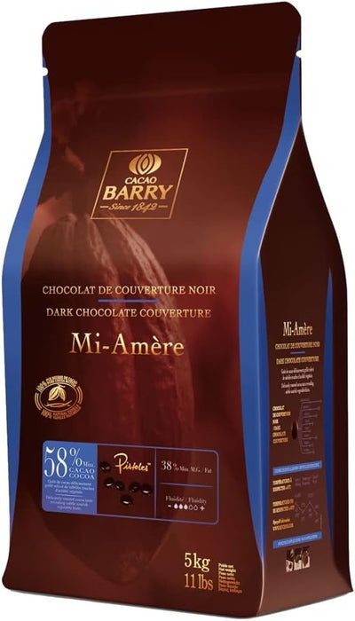 BITTERSWEET DARK CHOCOLATE COUVERTURE 58% - CACAO BARRY - 5kg