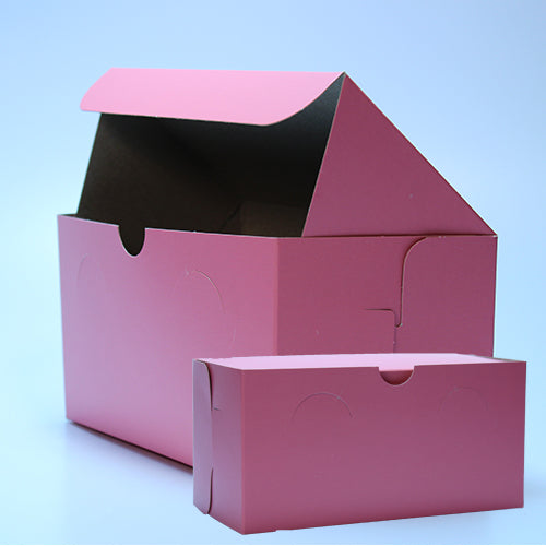 BAKERY SMALL CAKE CARTONS LOCK CORNER STYLE PINK KRAFT 8X4X4 100 units