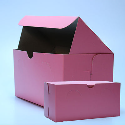 BAKERY SMALL CAKE CARTONS LOCK CORNER STYLE PINK KRAFT 8X4X4 100 units