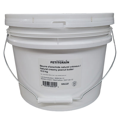 Beurre d'arachide crémeux naturel - 10 kg