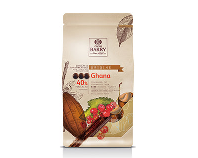 GHANA MILK CHOCOLATE DROPS 40.5% - BARRY CALLEBAUT - 1kg