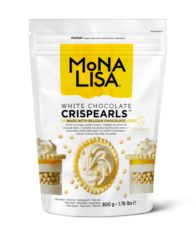 CRISPEARLS™ WHITE CHOCOLATE COATED CEREALS - MONA LISA - 800g - 4 units