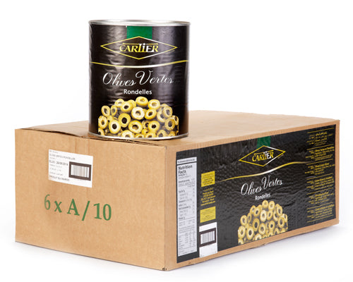 SLICED GREEN OLIVES - CARTIER 100 oz
