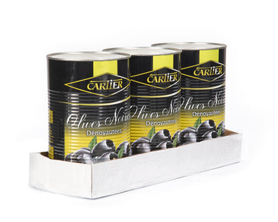PITTED BLACK OLIVES - CARTIER 9 lb - 6 kg