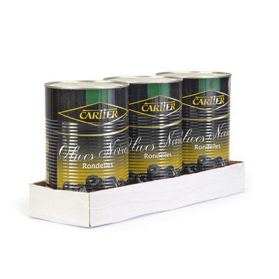 SLICED BLACK OLIVES - CARTIER 9 lbs - Net drained weight 6 kg