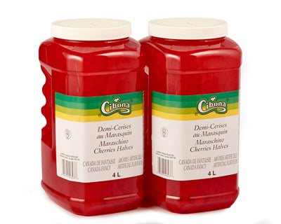 RED MARASCHINO CHERRIES IN THE HALF  4 litres