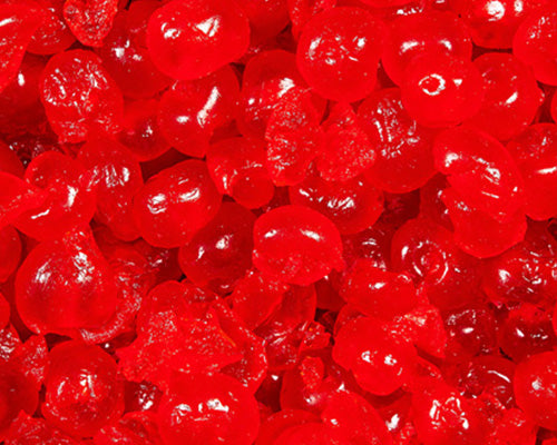WHOLE AND BROKEN RED GLAZED CHERRIES 15 kg