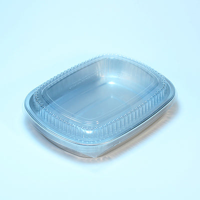 PLATINUM ALUMINUM CONTAINER WITH DOME 72 OZ 11'' X 8'' 50 units