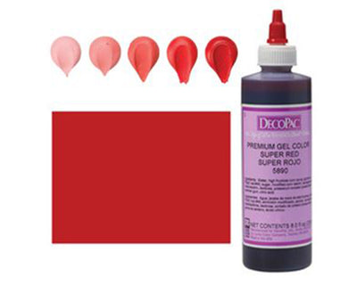 RED LIQUID COLOR GEL 8 OZ 8 oz