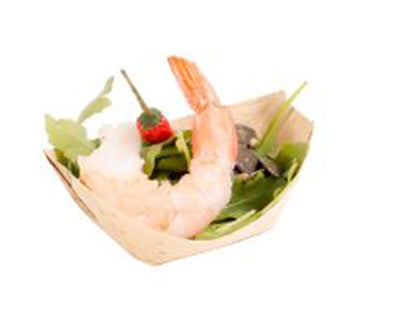 BAMBOO LEAF BOAT WA-11 115 mm X 65 mm X 20 mm - 100 units