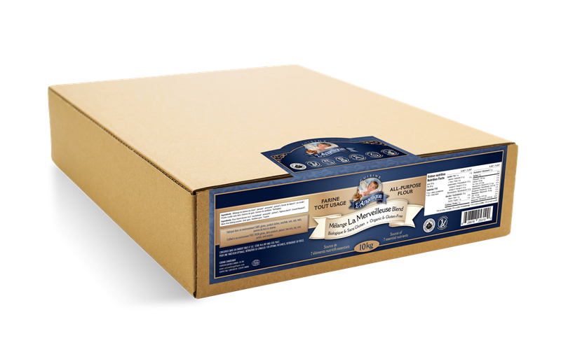 FARINE TOUT USAGE BIOLOGIQUE SANS GLUTEN LA MERVEILLEUSE – CUISINE L’ANGÉLIQUE – 2 X 5 KG