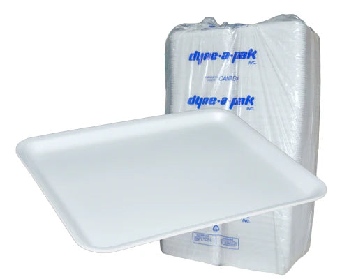 PLATEAU EN POLYSTYRÈNE BLANC — 12" X 16" X 3/4" — PAQUET DE 100