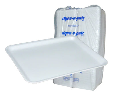 PLATEAU EN POLYSTYRÈNE BLANC — 12" X 16" X 3/4" — PAQUET DE 100