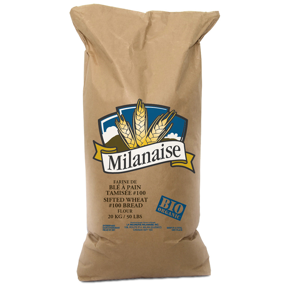 ORGANIC WHEAT BREAD FLOUR '' TAMISÉE 100'' - MILANAISE - 20kg