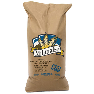 ORGANIC UNBLEACHED WHITE SPELT FLOUR - MILANAISE - 20kg