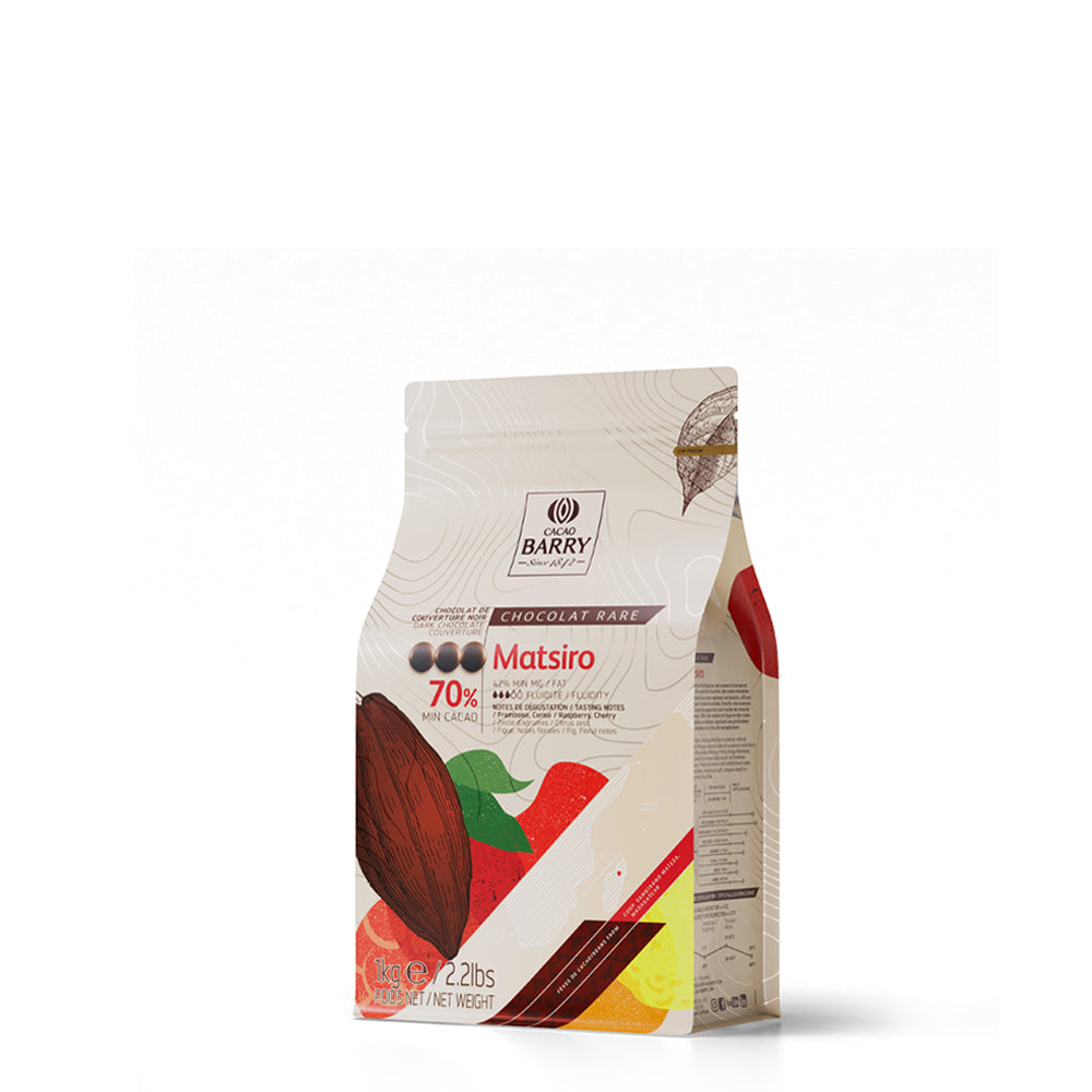 CHOCOLAT DE COUVERTURE NOIR MATSIRO CACAO BARRY – 1 KG
