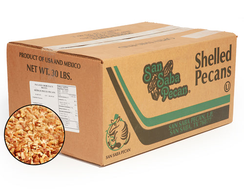 MEDIUM PECANS PIECES - NAVARRO PECAN 30 lbs -13.608 kg