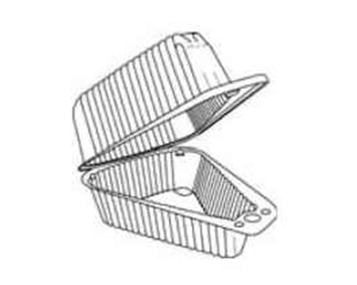 PIE SLICE MEDIUM PLASTIC CONTAINER 5 3/8 x 4 3/8 x 3 1/2 300 units