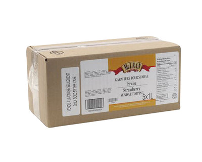 STRAWBERRY SUNDAE TOPPING - MCLEAN 1 litres