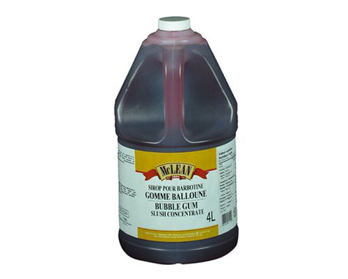 SLUSH SYRUP BUBBLE GUM 4 litres