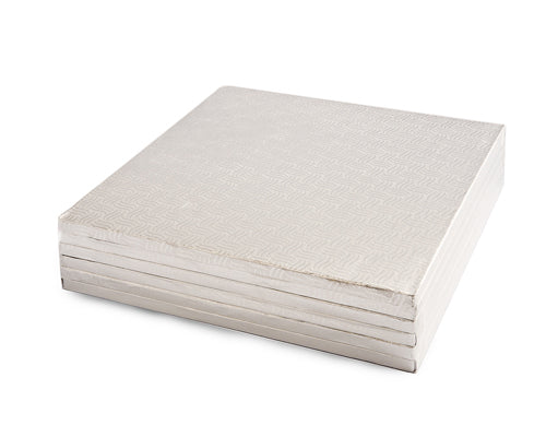 12'' SQUARE SILVER CAKE BOARD 1/2'' - 6 units