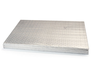 RECTANGULAR SILVER CAKE BOARD 15 x 21 x H 1/4'' - 6 units