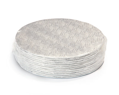 8'' ROUND SILVER CAKE BOARD 3/16 - 12 units