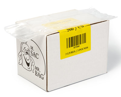POLYTHYLENE BAG 3 lb 5 X 2 X 11 - 500 units