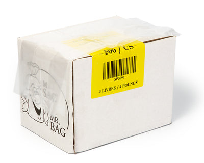 POLYTHYLÈNE BAGS 4 lb - 5 X 3 X 12 - 500 units