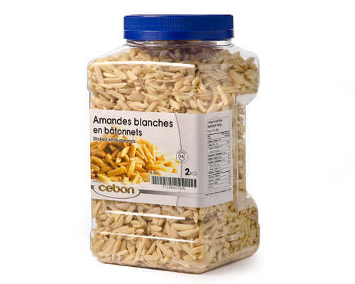 WHITE ALMONDS SLIVERED - CEBON 2 kg
