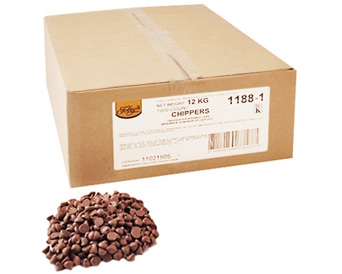 CHOCOLATE FLAVORED CHIPS 1000 CT - FOLEY'S CHOCOLATES - 12 kg