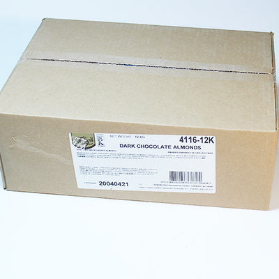 DARK CHOCOLATE COATED ALMONDS - FOLEY'S CHOCOLATES - 12 kg