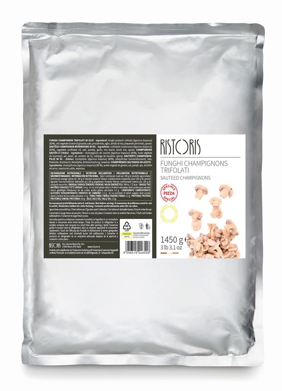 SAUTEED MUSHROOM IN OIL, PIZZA SPECIAL - RISTORIS  3 lb