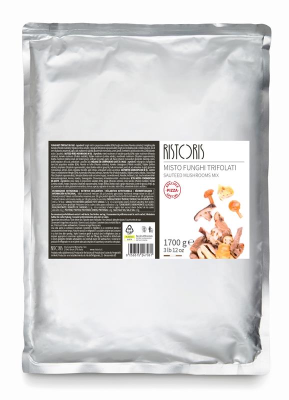 SAUTEED MIXED MUSHROOMS IN OIL, PIZZA SPECIAL- RISTORIS - 6 x 3 lb