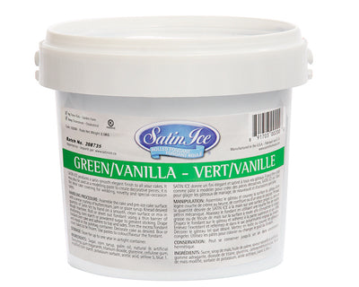 GREEN VANILLA ICING ROLL - SATIN ICE 2.5 kg