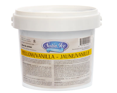 YELLOW VANILLA ICE ROLLED FONDANT - SATIN ICE 2.5 kg