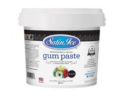 BLACK GUMPASTE READY TO USE - SATIN ICE 1 kg