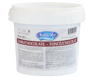 DARK CHOCOLATE ICE ROLLED FONDANT - SATIN ICE 2.5 kg