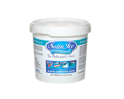 TURQUOISE VANILLA ICE ROLLED FONDANT - SATIN ICE 1 kg
